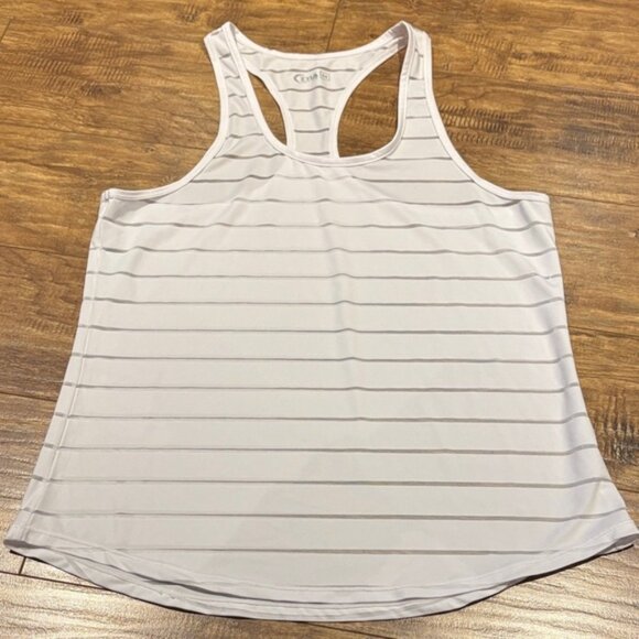 Tops - Zyia Active Havana Tank in White and Striped Mesh